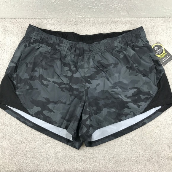 Athletic Works Pants - Athletic Works Running Shorts‎ Womens XXL 20 Black Camo DriWorks Active VT6912